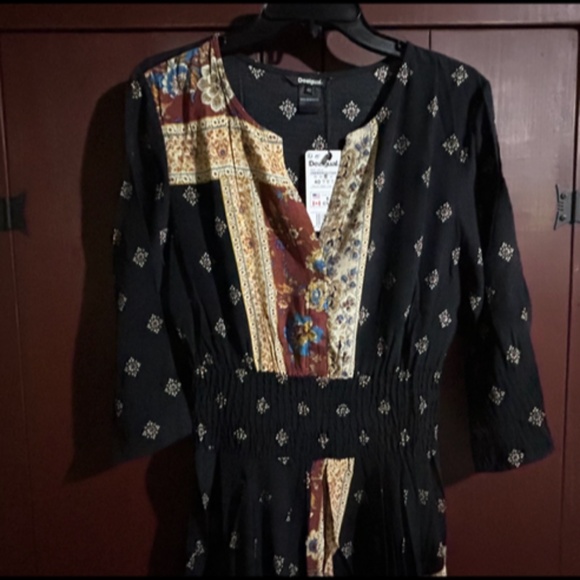 Desigual Gelia Bohemian Patchwork Handkerchief Midi Dress Size EU40/US 6 - NWT - Picture 8 of 16